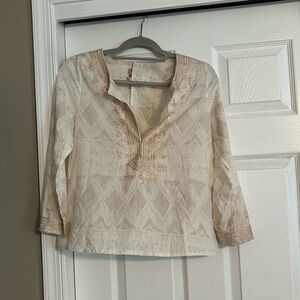 Calypso St. Barth embroidered top